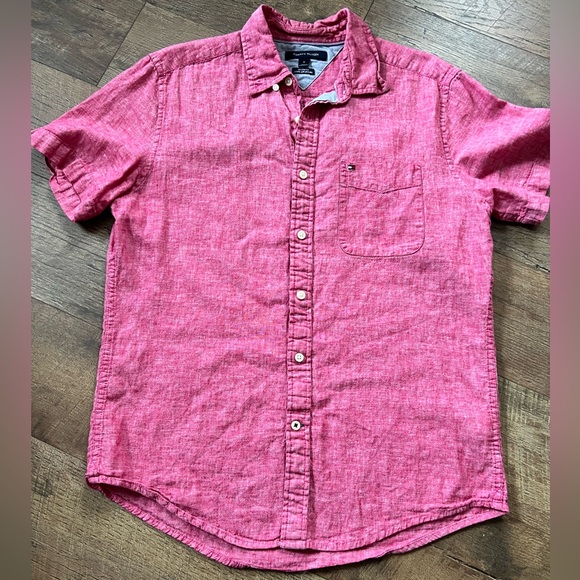 Tommy Hilfiger Other - Tommy Hilfiger Red Casual Button Down Shirt